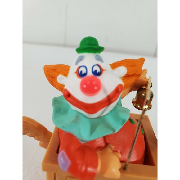Vintage 1988 Hallmark Christmas Ornament CLOWN reindeer Play Jingle Bells - Picture 2 of 10